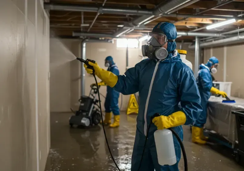 Basement Sanitization and Antimicrobial Treatment process in Black Diamond, WA