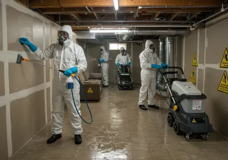 Basement Moisture Removal and Structural Drying process in Black Diamond, WA